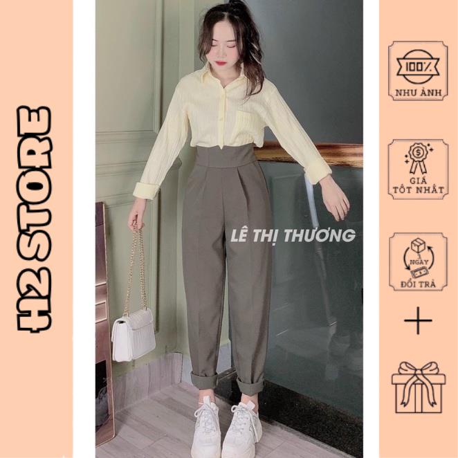 Quần baggy vải cạp bản to full size S M L XL huyen hip