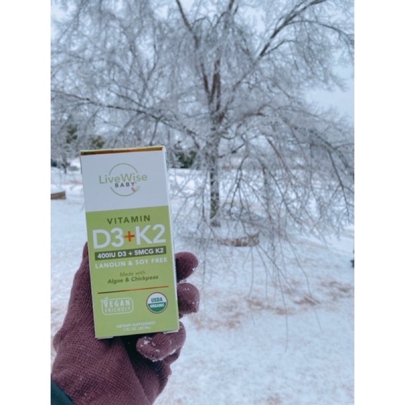 Vitamin D3 + K2 Thuần Chay LIVEWISE BABY - Mỹ