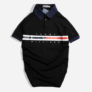 Áo thun Polo nam tay ngắn cổ bẻ in hình sọc 3 màu thời trang áo polo nam BMF