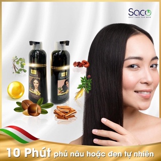 Dầu gội phủ bạc SACO - Gội nhuộm phủ bạc Đơn giản tiện lợi như dầu gội thông thường