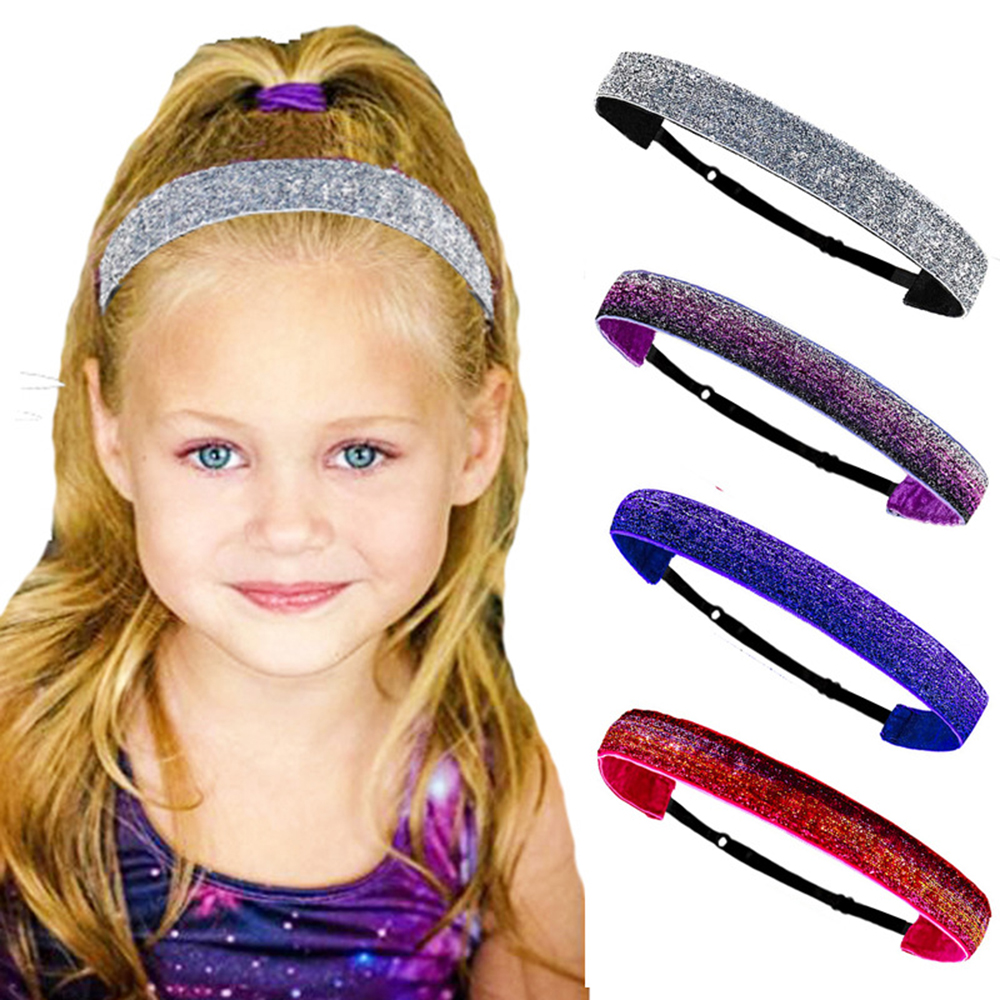 MXMUSTY Fashion Headband Women Glittering Hair Hoop Sport Hair accessories Children Bling Girl Adjustable Sweat Band/Multicolor