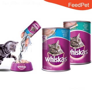 Pate whiskas lon 400g cho mèo lớn ( vị cá biển , vị cá thu)