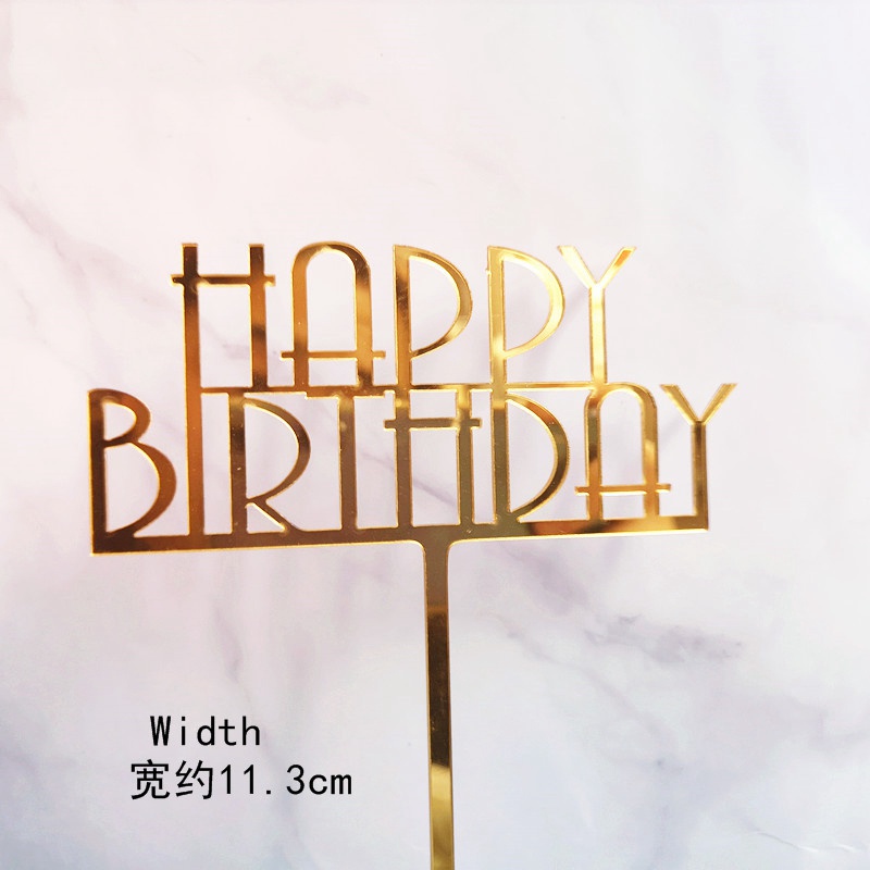 Que Chữ Happy Birthday Bằng Acrylic Dùng Trang Trí Bánh Kem Sinh Nhật / Món Tráng Miệng