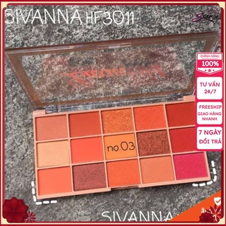 Bảng phấn mắt Sivanna Colors Luxuriant HF3011 Gồm 15 Ô Màu Sivanna Colors Luxuriant Ultra Professional Eyeshadows HF3011
