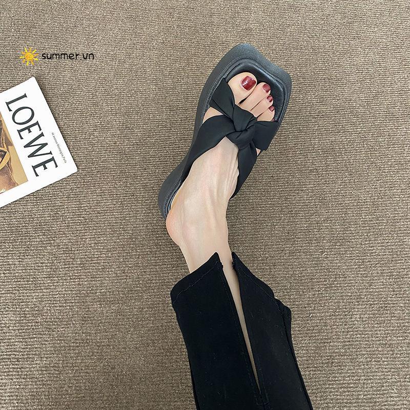 Dép Xỏ Ngón Đế Dày Chống Trượt Dễ Phối Đồ Thời Trang Mùa Hè Cho Nữ 2022