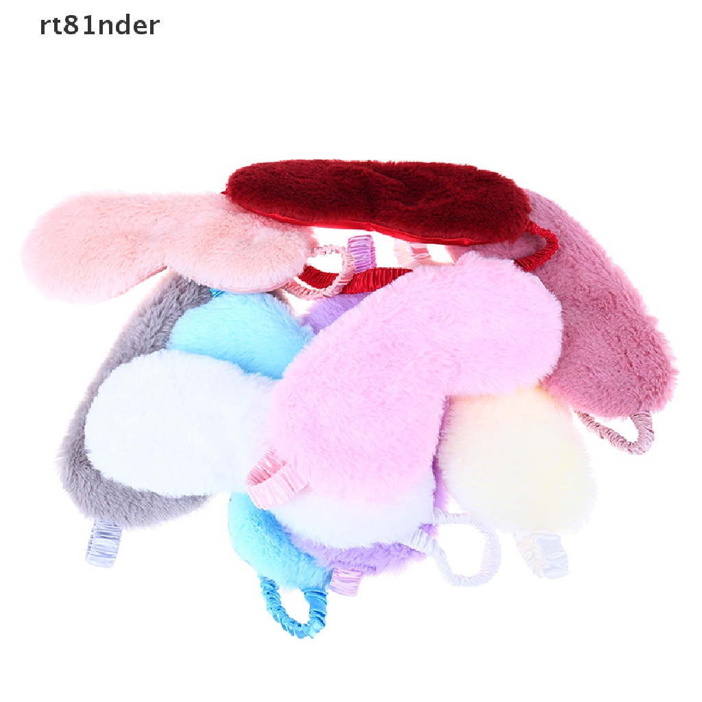 Rt Mặt Nạ Che Mắt Ngủ Vải Lông Mềm Mại Họa Tiết Hoạt Hình Dễ Thương Dùng Khi Đi Du Lịch