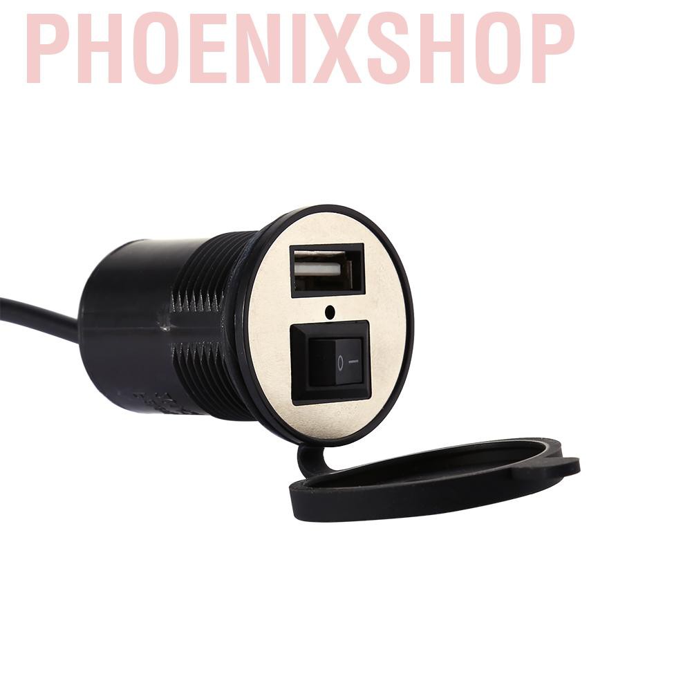 Bộ Sạc Điện Thoại Usb 12v Chống Nước Cho Xe Mô Tô