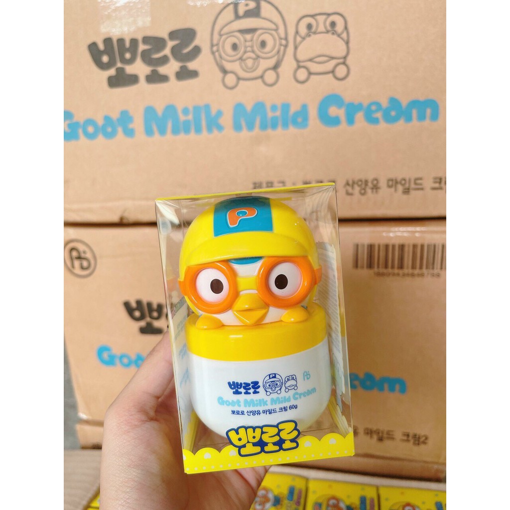 Kem dưỡng ẩm sữa dê trẻ em Pororo Goat Milk Cream Hàn Quốc 60g