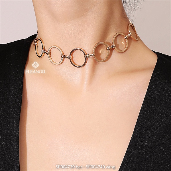 Dây chuyền nữ chocker Eleanor Accessories hình vòng tròn phụ kiện trang sức cá tính