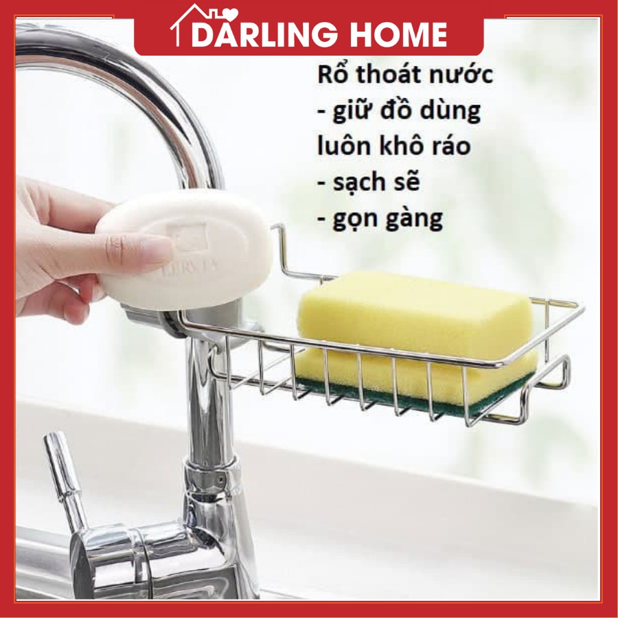 Kệ Đựng Đồ Rửa Chén, Giá Để Đồ Rửa Bát Inox Tiện Lợi Darling Home