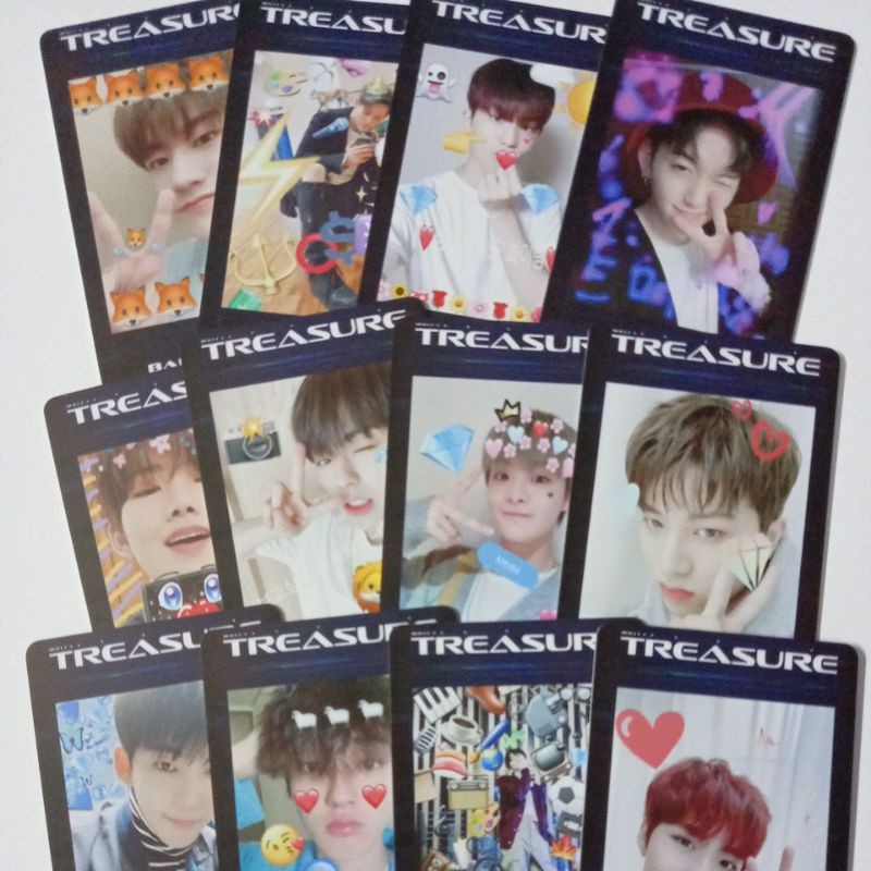 Set 12 thẻ card nhựa TREASURE in 2 mặt bo góc có chữ ký | BigBuy360 - bigbuy360.vn