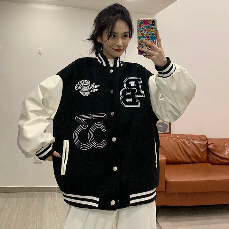 Áo Khoác Dù Bomber BB Vải Dù 2 Lớp Phối Nút Bấm Phong Cách Ulzzang Hàn Quốc Hot Trend Mới