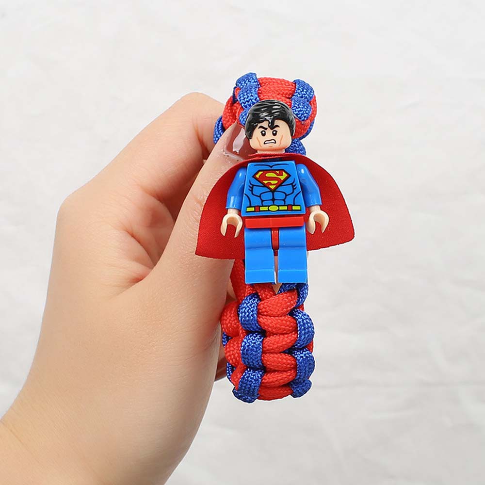 Vòng tay dây rút mặt hình khối Lego bằng acrylic có thể điều chỉnh cho cặp đôi