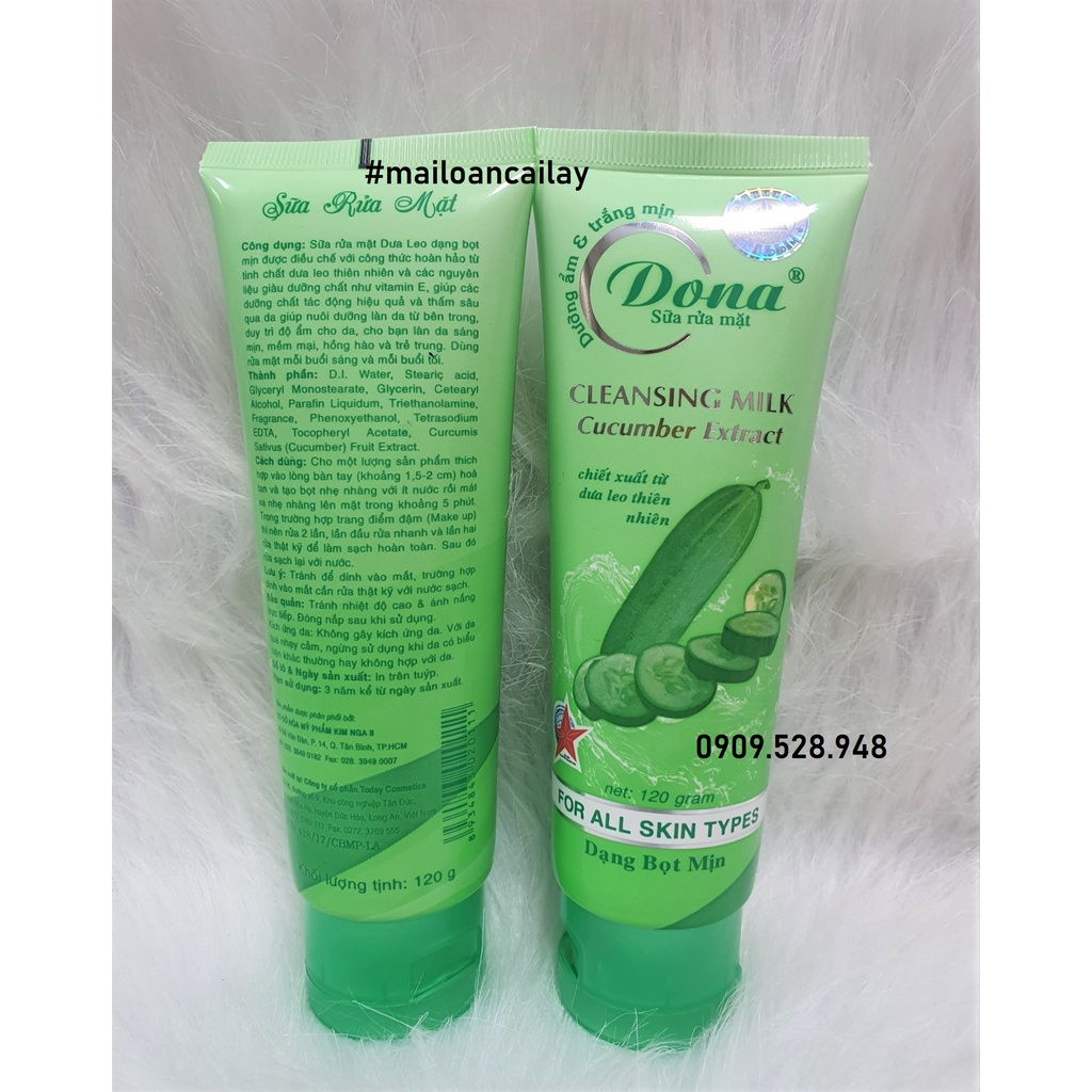 Sữa Rửa Mặt Dưa leo DONA 120g