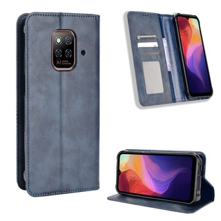 Ốp điện thoại da pu từ tính kiểu ví lật vintage có ngăn thẻ cho ulefone power armor 14 pro / armor14 giá đỡ