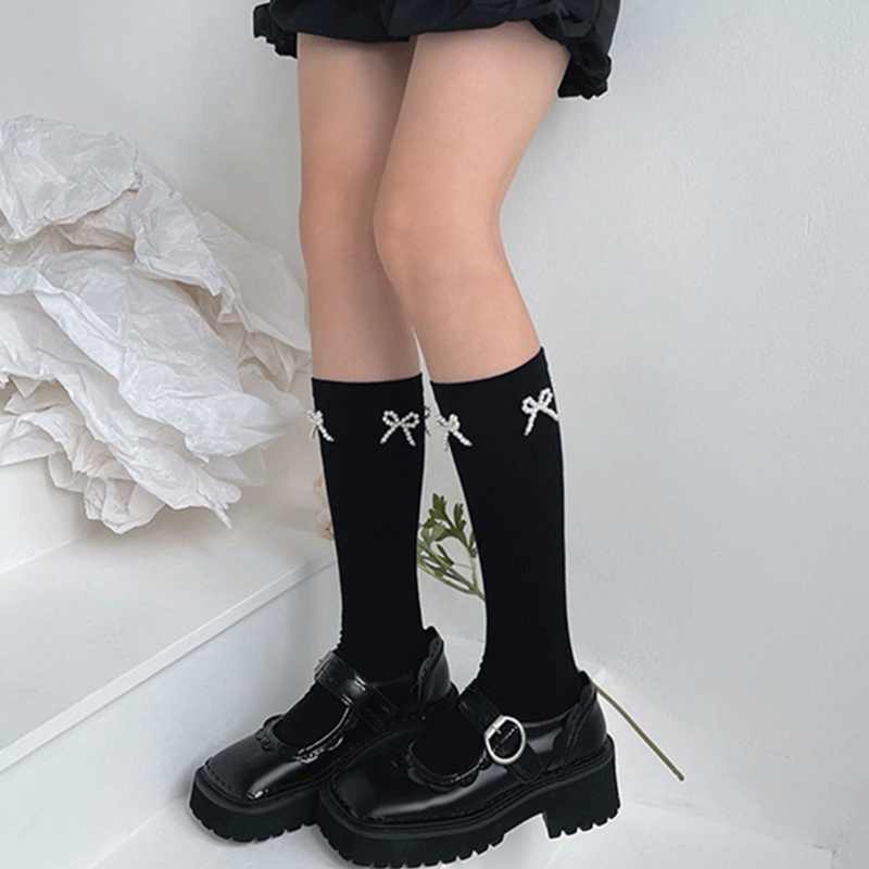 Youyo Vớ Dài Trung Bình Có Gân Xoắn Ngang Bắp Chân Mini Phong Cách Harajuku Nhật Bản Ngọt Ngào Giả Ngọt Ngào Cho Nữ