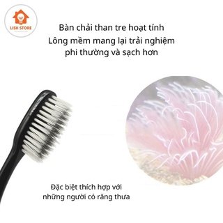 Bàn chải đánh răng combo 4 chiếc người lớn bossi mềm than tre hoạt tính - ảnh sản phẩm 3