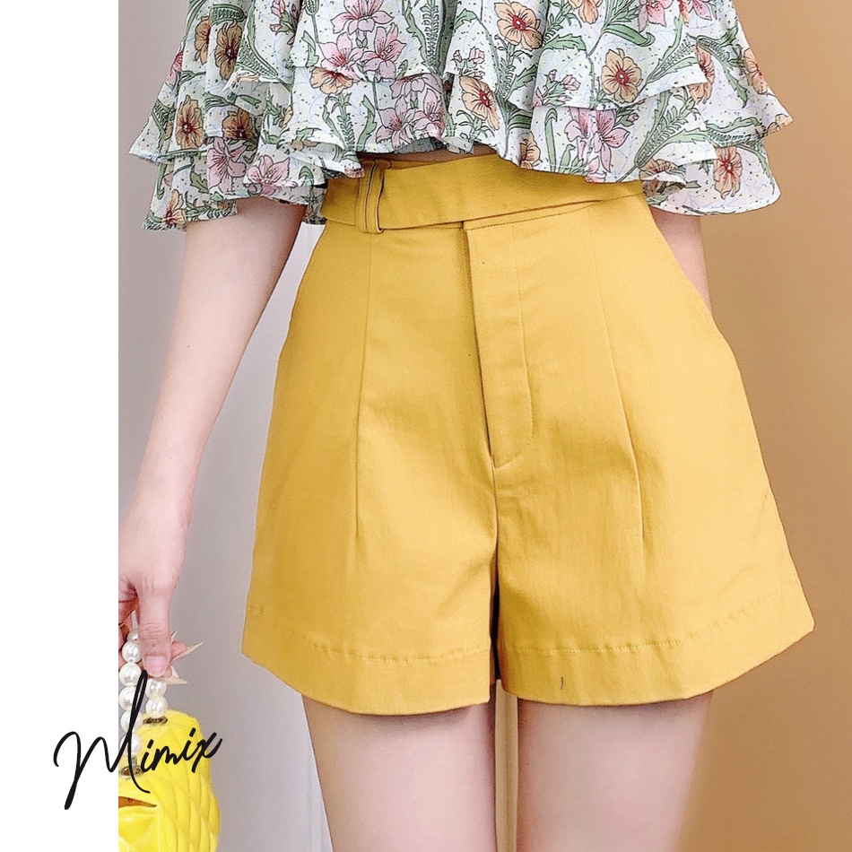 Quần short nữ chất kaki đai liền MIMIX CH2125