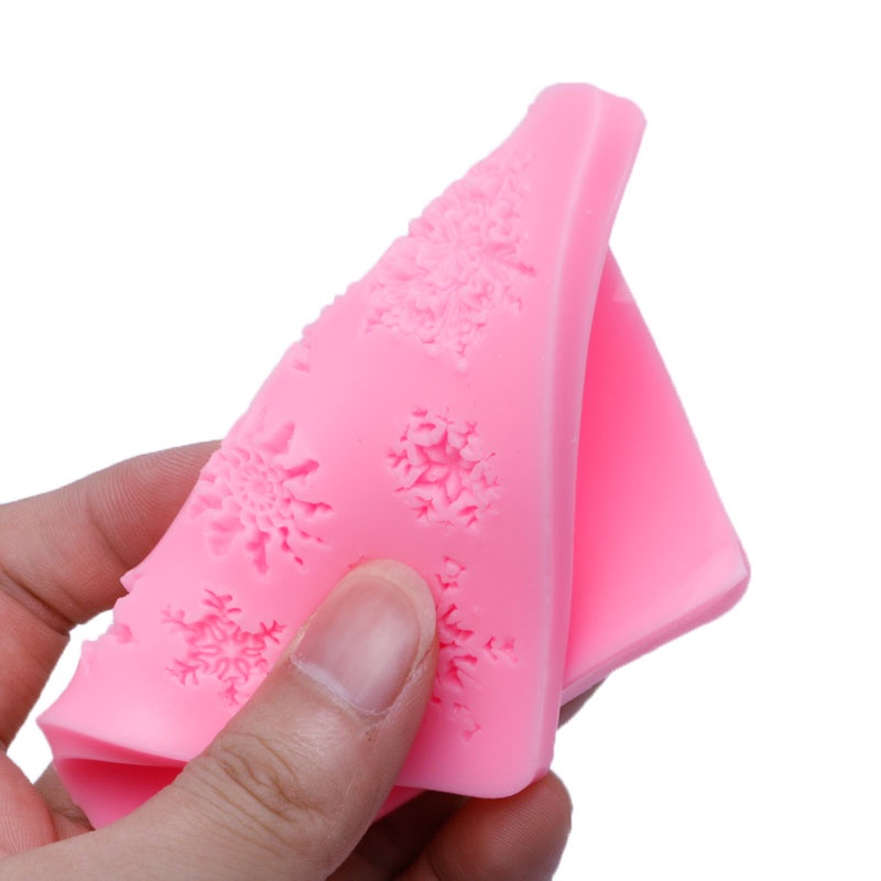 Khuôn Silicone Làm Bánh Tạo Hình Bông Tuyết 3D Độc Đáo Tiện Dụng