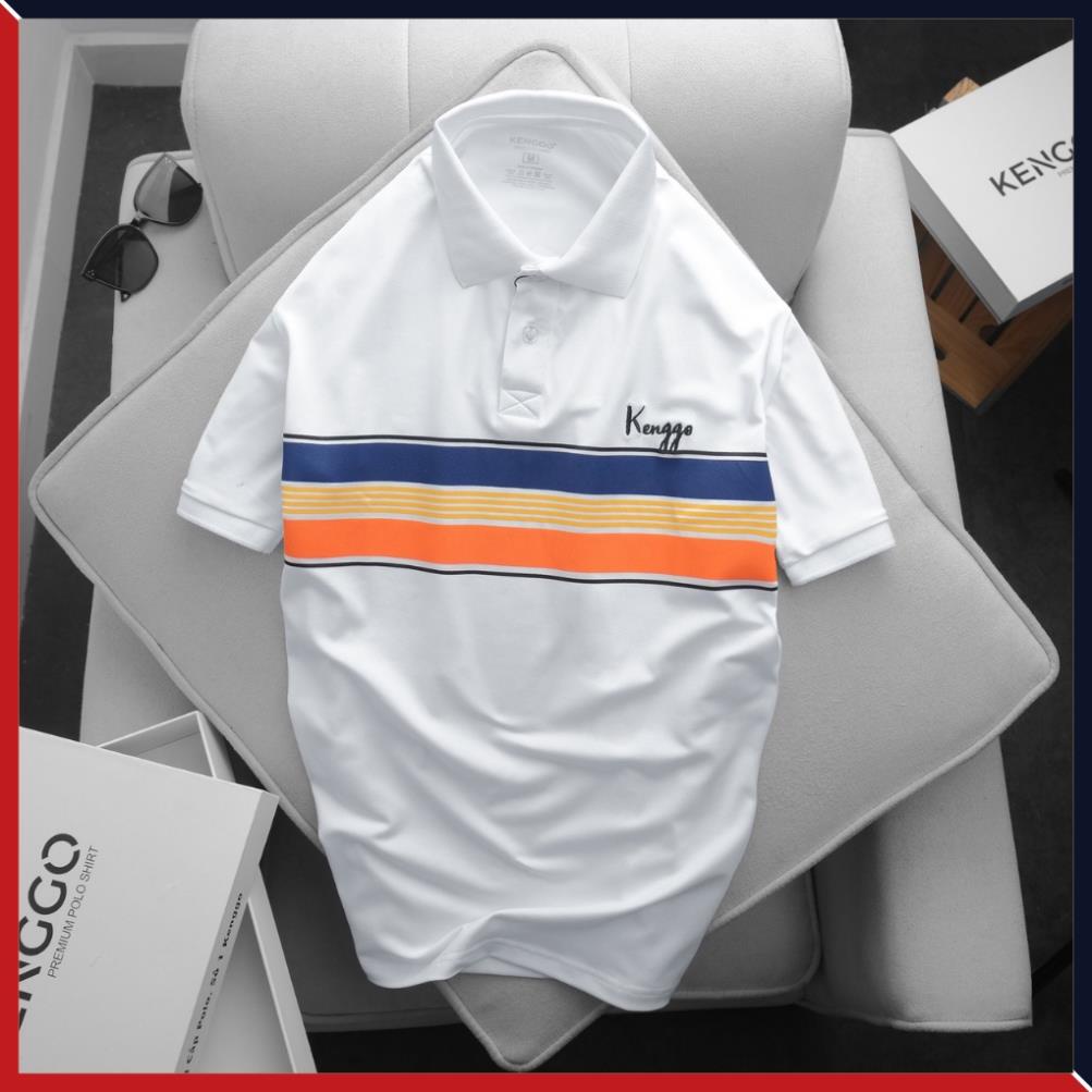 Áo Polo nam phối ngang HORI vải cá sấu Cotton xuất xịn, chuẩn form - KENGGO