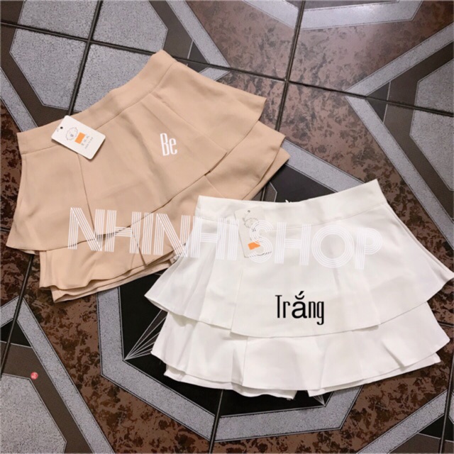 Chân váy tầng, Chân váy xòe dáng A có lót quần trong CV197 - NhiNhi Shop