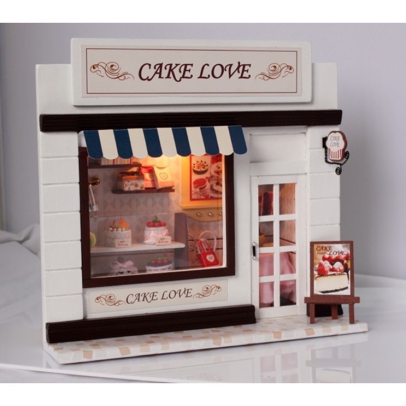 Mô hình nhà gỗ lắp ghép DIY / Mã: Cake Love