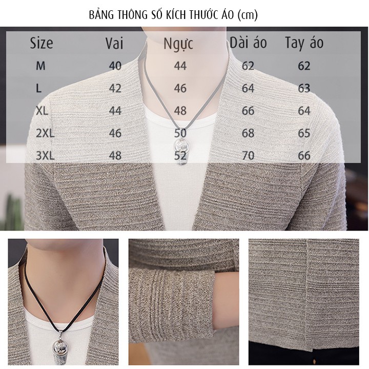 Áo khoác cardigan nam len dệt kim phong cách Hàn Quốc - AK1813