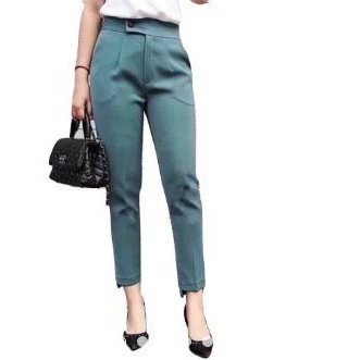 QUẦN BAGGY NỮ CHẤT LIỆU TUYẾT MƯA, GẤU LỆCH