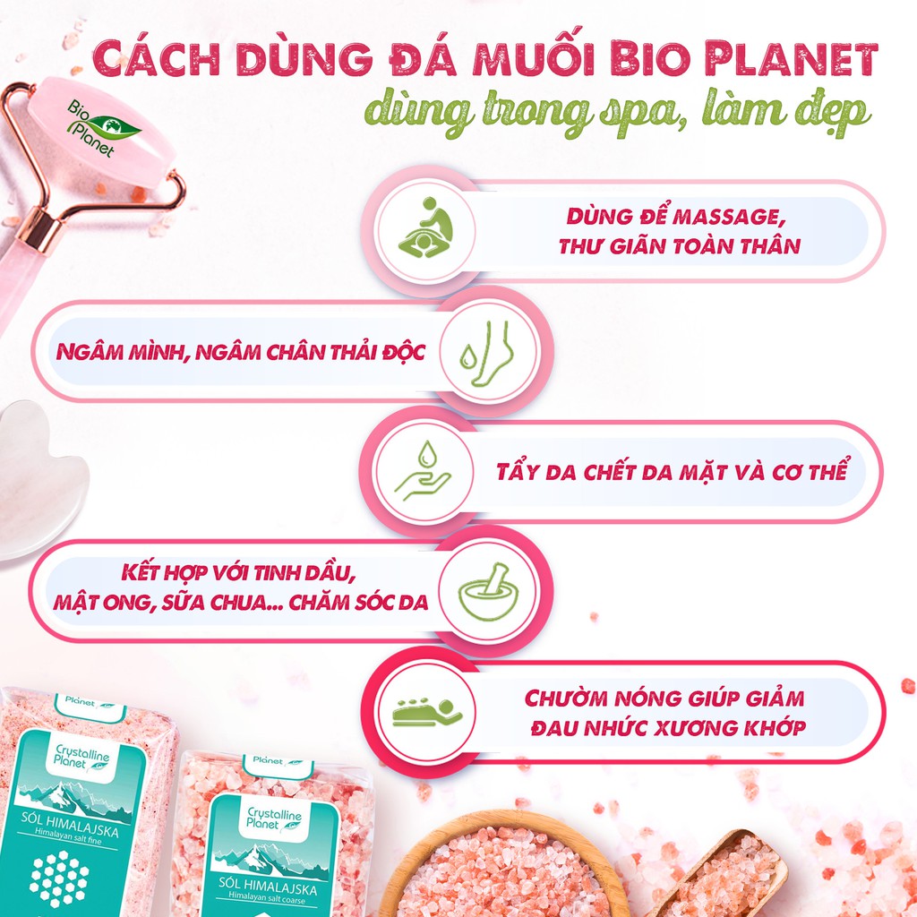 Đá muối dùng trong spa làm đẹp Bio Planet 600g