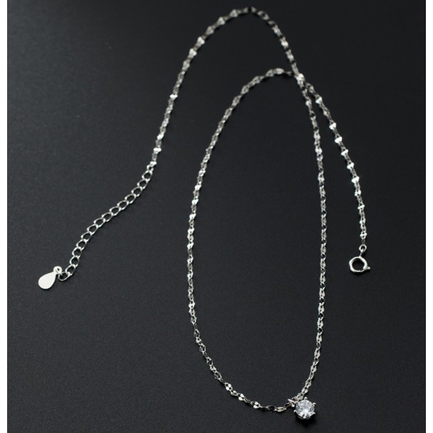 Dây chuyền bạc S925 dây chuỗi đá lạ mắt D8183 - AROCH Jewelry