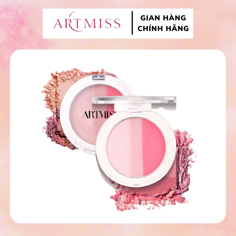 Phấn má hồng tự nhiên ARTMISS mix màu dạng hộp tròn 6g