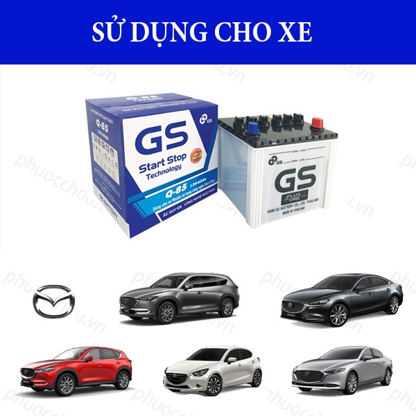 Bình Ắc Quy 12V-65Ah, Ắc Quy Ô Tô GS MF Q85