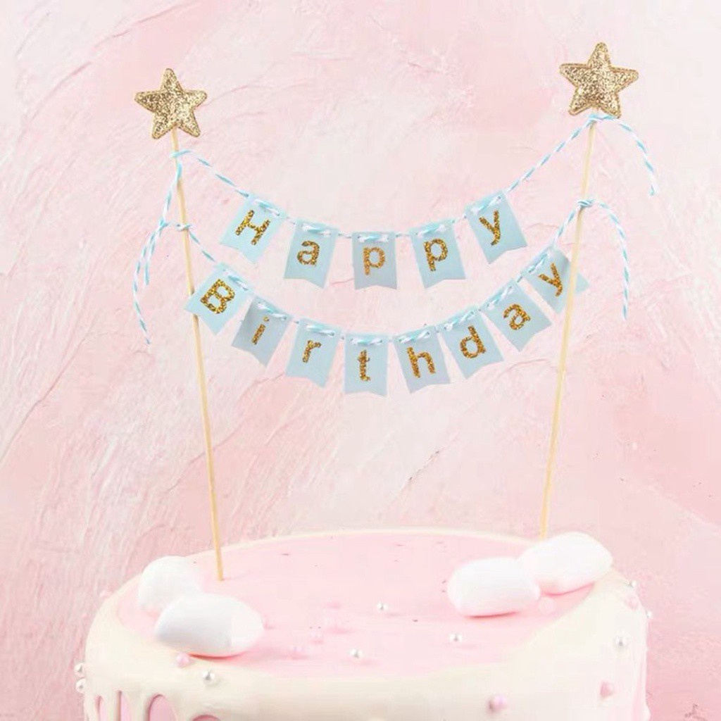 Epoch Cờ Trang Trí Bánh Kem Sinh Nhật Nhiều Màu Dành Cho Bé Trai Gái