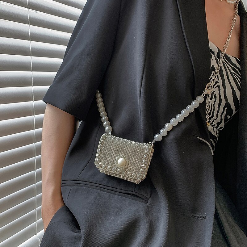 Túi Đeo Chéo JASMIN NOIR Dáng Nhỏ Phối Hạt Ngọc Trai Đơn Giản Sang Trọng 2021