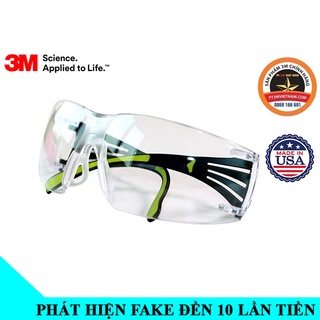 Kính bảo hộ 3M SF401AF kính chống bụi chống tia UV chống đọng sương chống trầy xước (màu trắng)