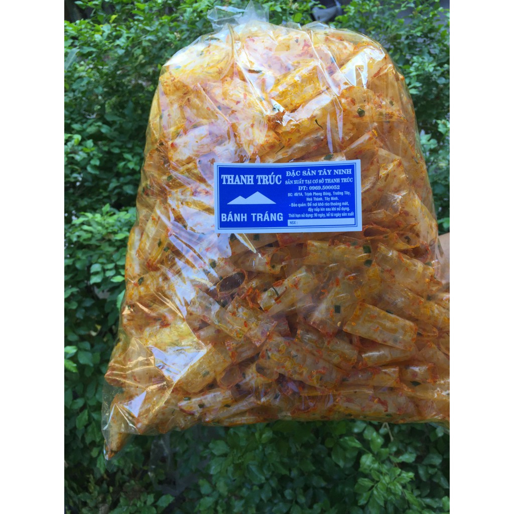 [500GR] Bánh Tráng Ống Trộn Tôm Sate Ngon,Bánh Tráng Tây Ninh Thanh Trúc