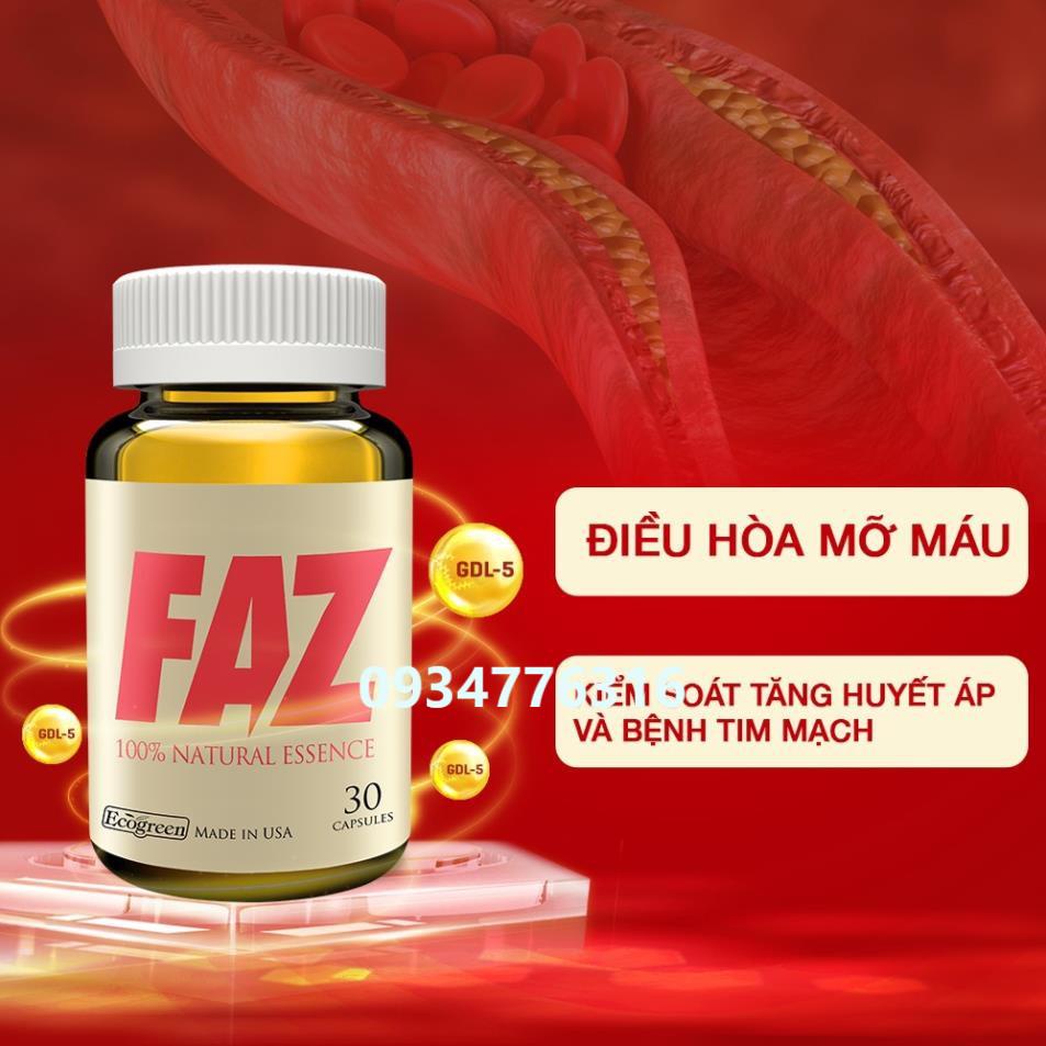 Viên uống FAZ điều hòa mỡ máu (30 viên)