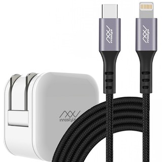 Combo: Cáp Innostyle Duraflex C to lightning 18W 1.5M  + Cốc sạc Innostyle USB-C Minigo PD 18W