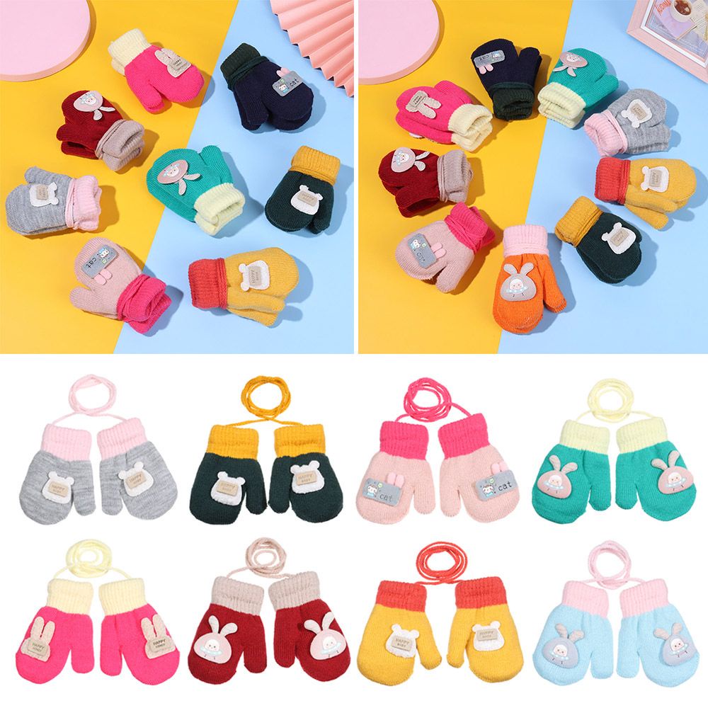 Găng tay giữ ấm mùa đông thiết kế đáng yêu thoải mái dành cho bé 1-6 tuổi