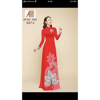 vải áo dài chiếc lá