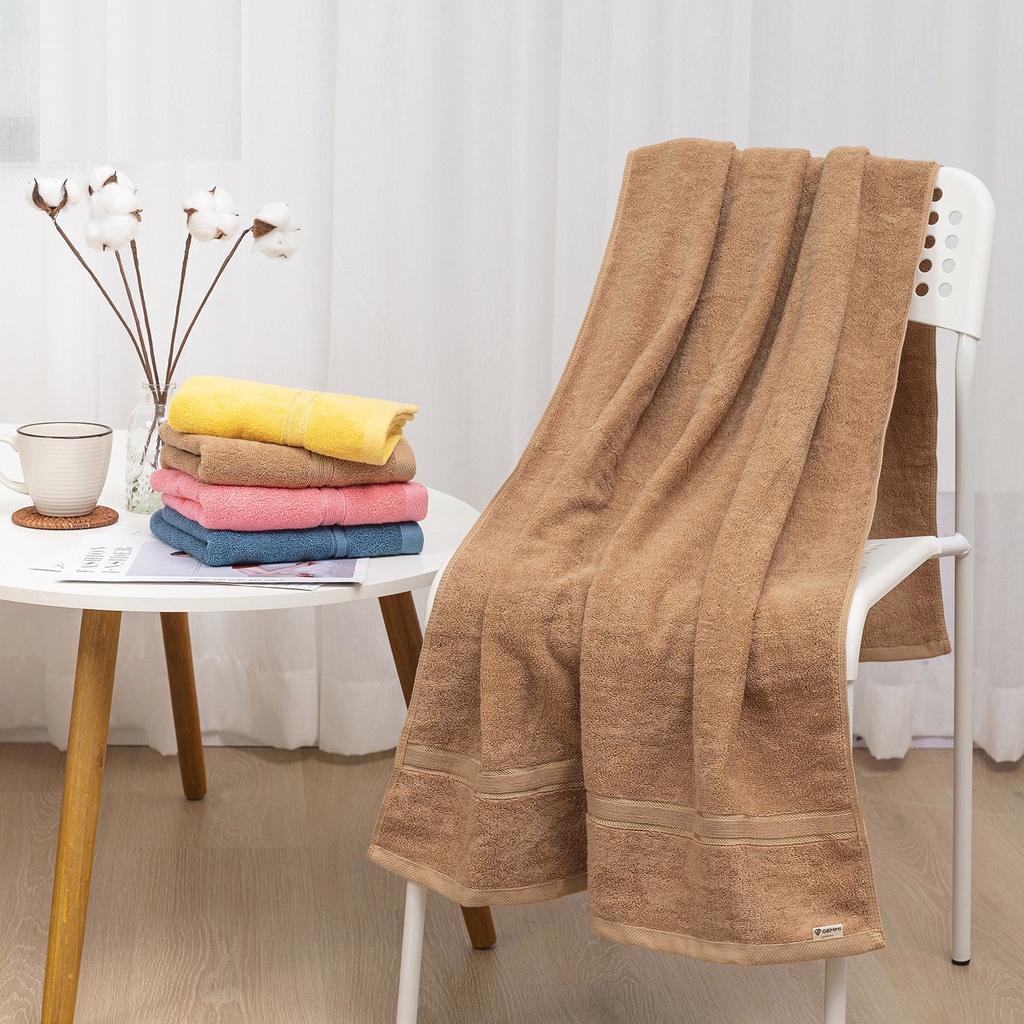 Khăn tắm gia đình 100% cotton mềm mại thấm hút nước tốt, kt 60x120cm