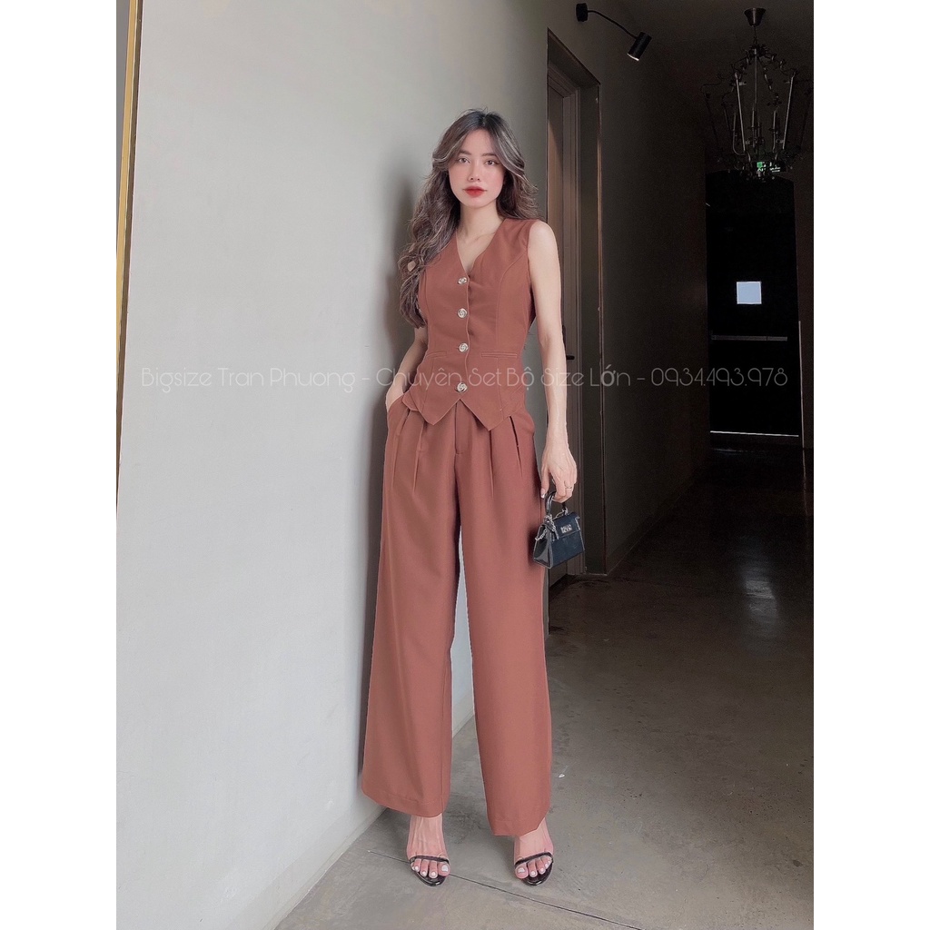 Set Vest Ghilê Quần Dài Suông