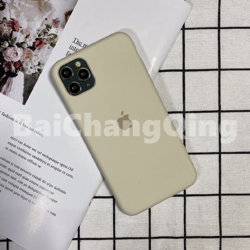 Ốp ReadyStock Iphone Case Silicone Original Liquid CaseiPhone SE2 2020 IPhone 11 Pro MAX 5 6S 7 IPhone 8 Plus IPhone XR Liquid Silicone  White/antique White/pebble/lavender /rock Gray