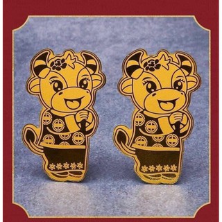 Trâu Mạ Vàng🍁FREESHIP🍁Thần TàiI May Mắn-Miếng dán điện thoại mạ vàng 24k trâu vàng, Mèo Thần Tài