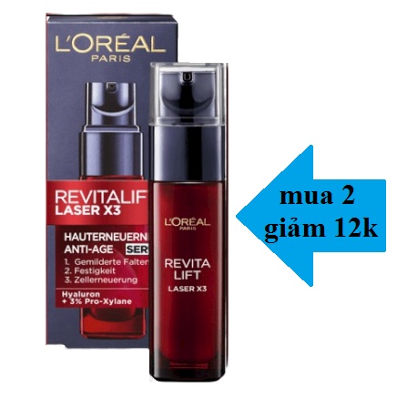 Chuẩn Đức Tinh chất chống nhăn Loreal Revitalift Laser x3 Serum