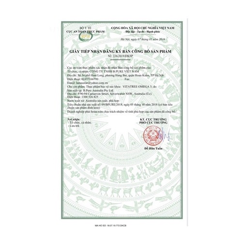 Viên uống dầu cá Vitatree Omega 3 nhập khẩu Úc - Hỗ trợ duy trì sức khoẻ cho hệ tim mạch, huyết áp ,não bộ , mắt
