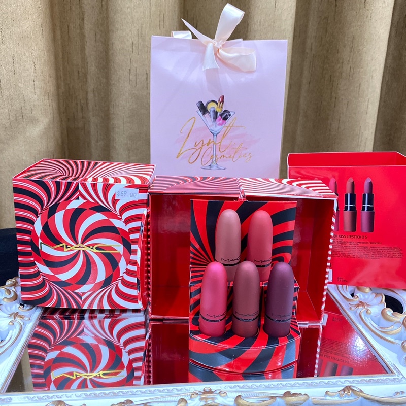 Set MAC Mistletoe Matte Powder Kiss Lipstick - Limited Edition 💞