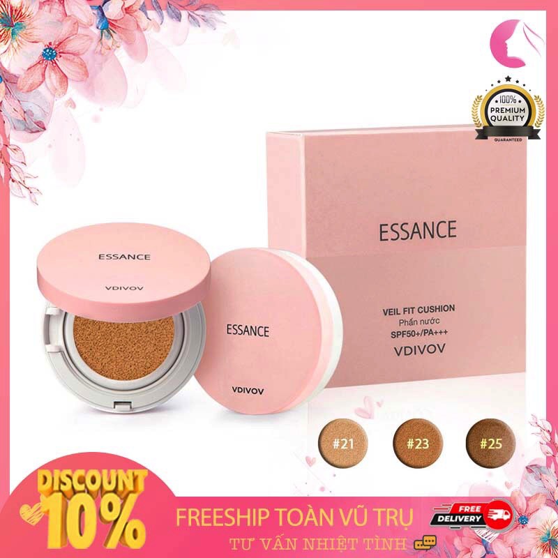 PHẤN NƯỚC ESSANCE MỊN LÌ MỜ KHUYẾT ĐIỂM 15G VEIL FIT CUSHION SPF50+ PA+++