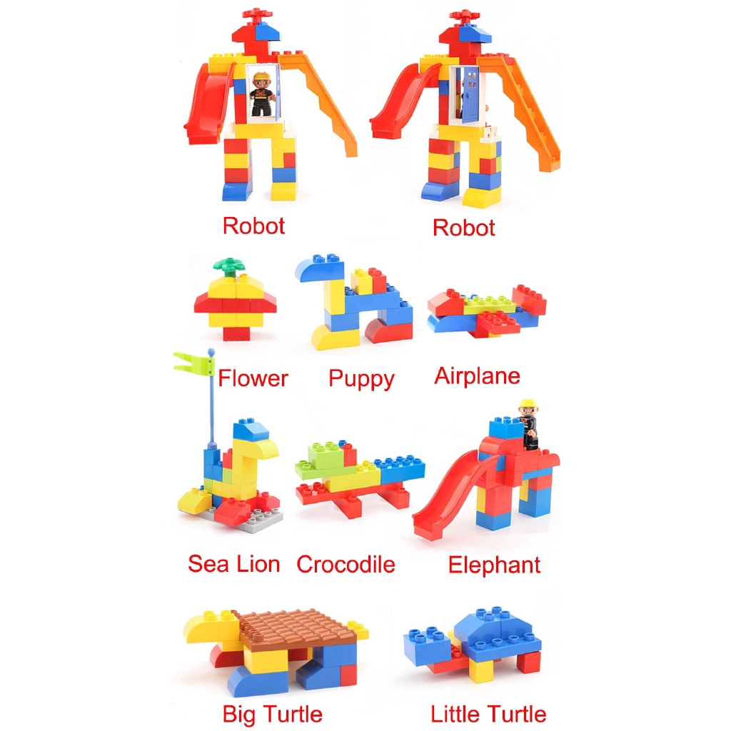 Khối lắp ráp GOROCK 89 mảnh mô hình nhà cầu trượt DIY quà tặng đồ chơi giáo dục cho trẻ em