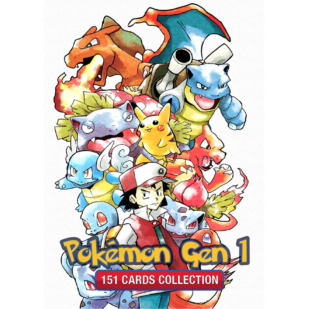 [BÀI IN] Trọn bộ 151 Thẻ bài Pokemon Gen 1 - Base Set, Fossil, Jungle